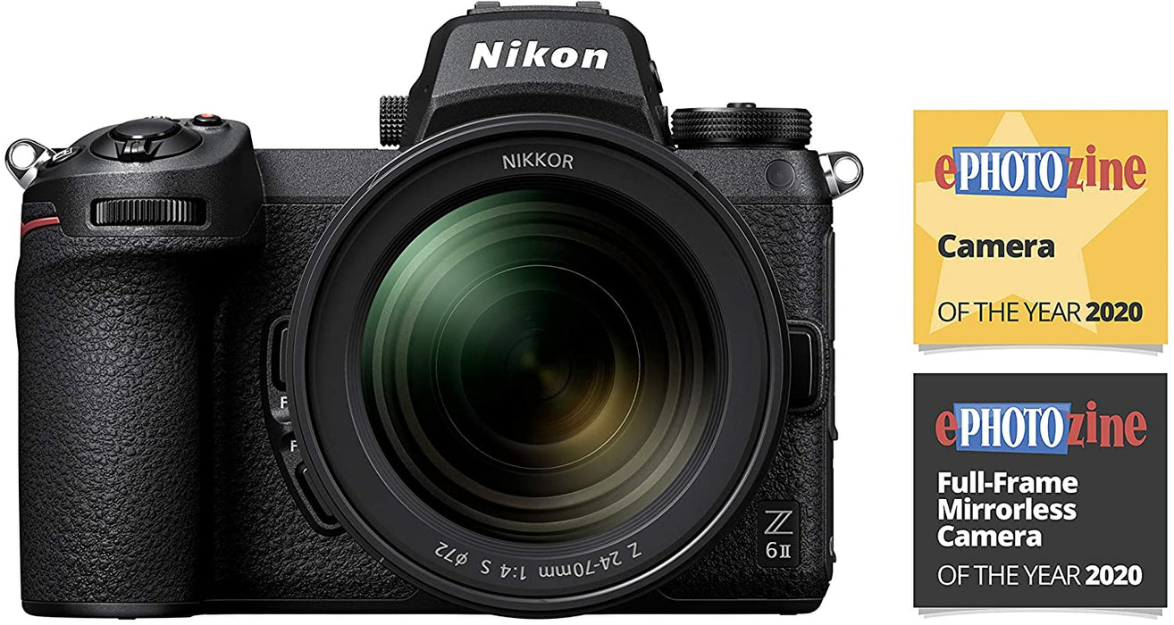 Nikon Z 6II FX-Format Mirrorless Camera Body with Nikon Mount Adapter FTZ (International Model)