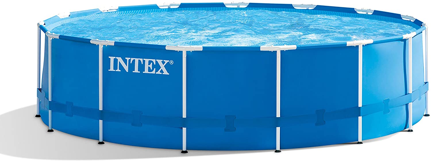 Intex 15ft x 48in Metal Frame Pool Set with Filter Pump, Ladder