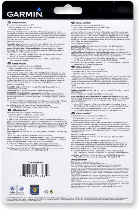 Garmin City Navigator Europe NT Map Card MicroSD/SD