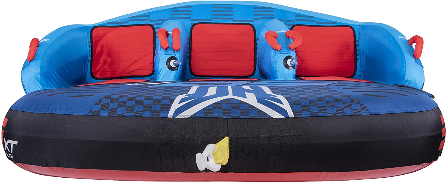 HO Sports 2020 3G XT Inflatable Seated Towable Watersports Pull Behind Boating Tube, 1 to 3 Person Capacity