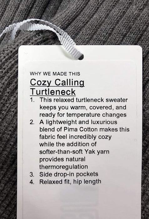 Lululemon Cozy Calling Turtleneck - HCMG (Heathered Core Medium Grey)