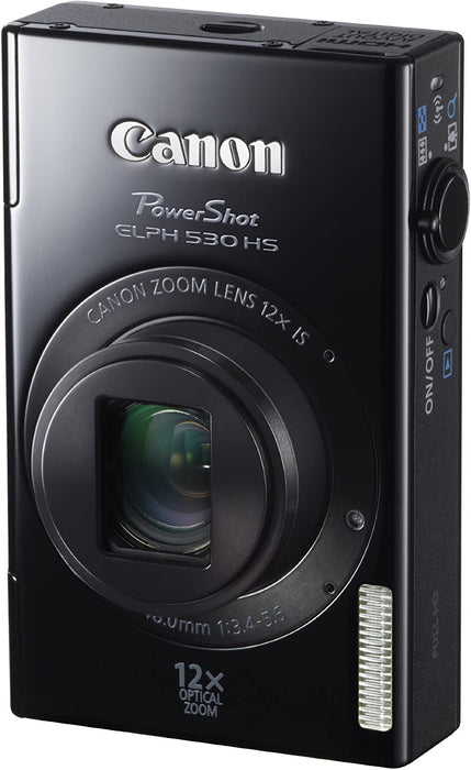 Canon PowerShot ELPH 530 HS 10.1 MP Wi-Fi Enabled CMOS Digital Camera with 12x Optical Image Stabilized Zoom 28mm Wide-Angle Lens with 1080p Full HD Video and 3.2-Inch Touch Panel LCD (Black) (Discontinued by Manufacturer)