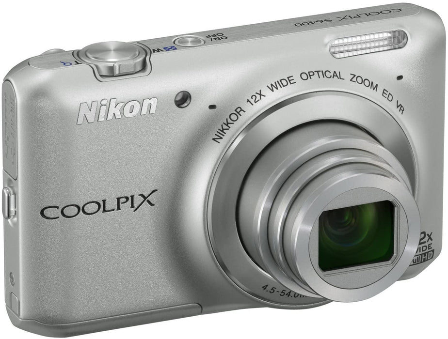 Nikon COOLPIX S6400 16 MP Digital Camera with 12x Optical Zoom and 3-inch LCD (Silver) (OLD MODEL)