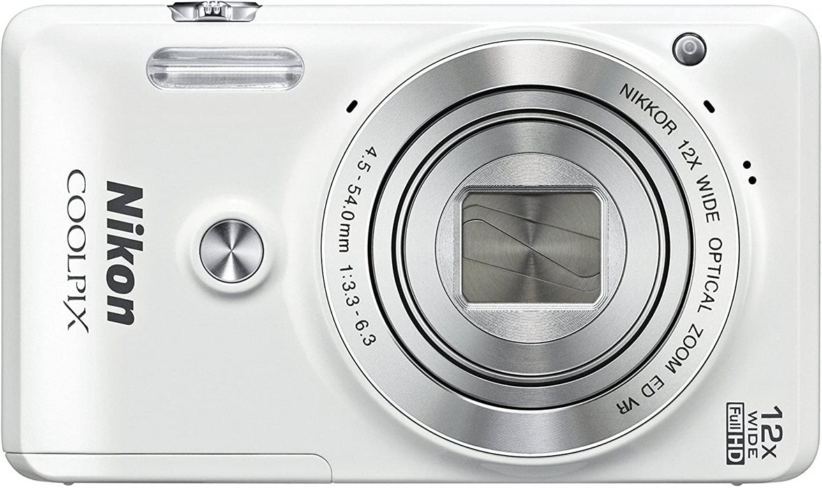 Nikon COOLPIX S6900 16MP Digital Camera with 12x Zoom, Natural White (International Version, No Warranty)