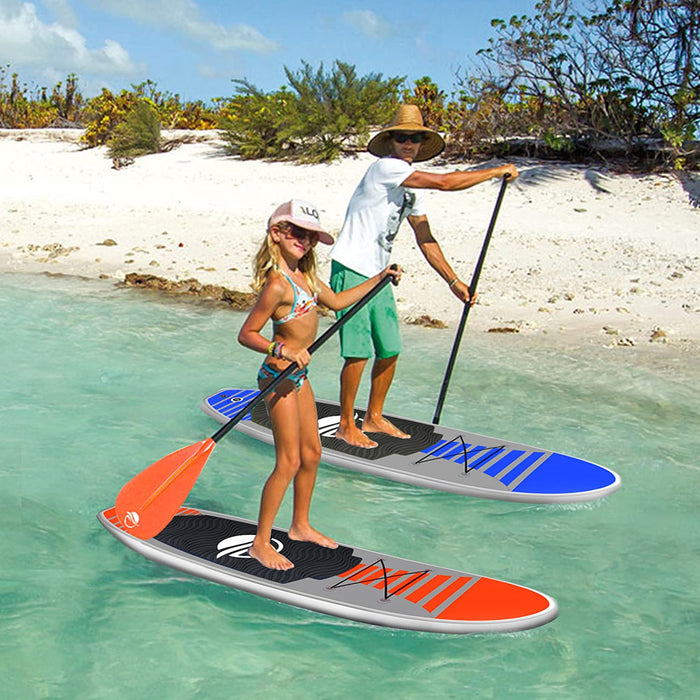 SereneLife Premium Inflatable Stand Up Paddle Board (6 Inches Thick) with SUP Accessories & Carry Bag | Wide Stance, Bottom Fin for Paddling, Surf Control