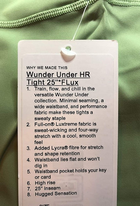 Lululemon Wunder Under HR Tight 25" - VTAG (Vista Green)