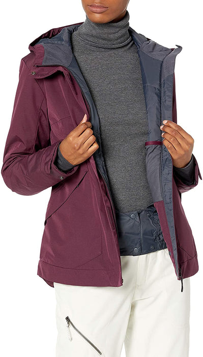 Salomon Snow Rebel Women's Ski Jacket, Winetasting/Heather