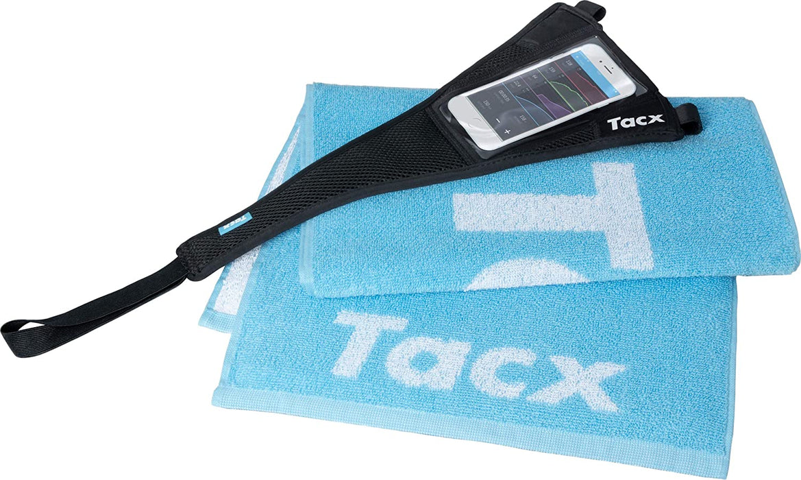Garmin TacX Sweat Set, Sweat Cover for Smartphone and TacX Towel, Blue, one Size