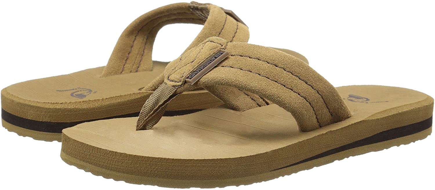 Quiksilver Kids' Carver Suede Youth Flip-Flop Sandal