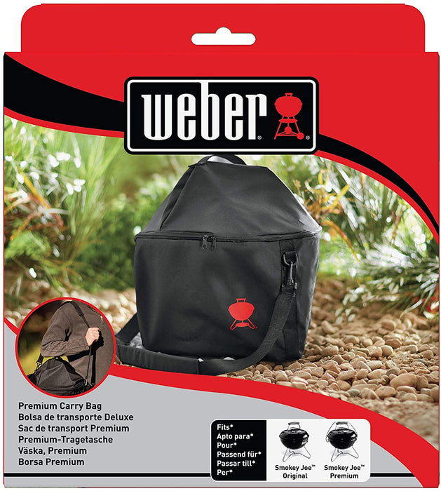 Weber 7121 Premium Carry Bag, Fits Smokey Joe, 39.4x33.5x5.6 cm, Black