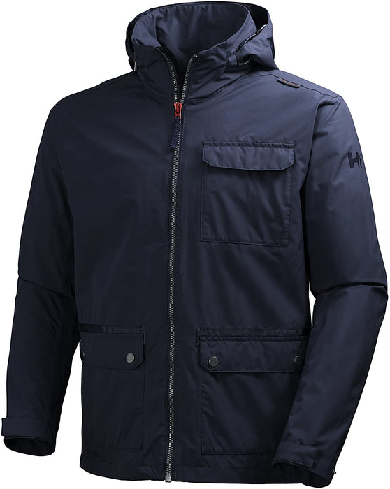 Helly Hansen Men's Highland Waterproof Windproof Breathable Rain Jacket with Stowable Hood