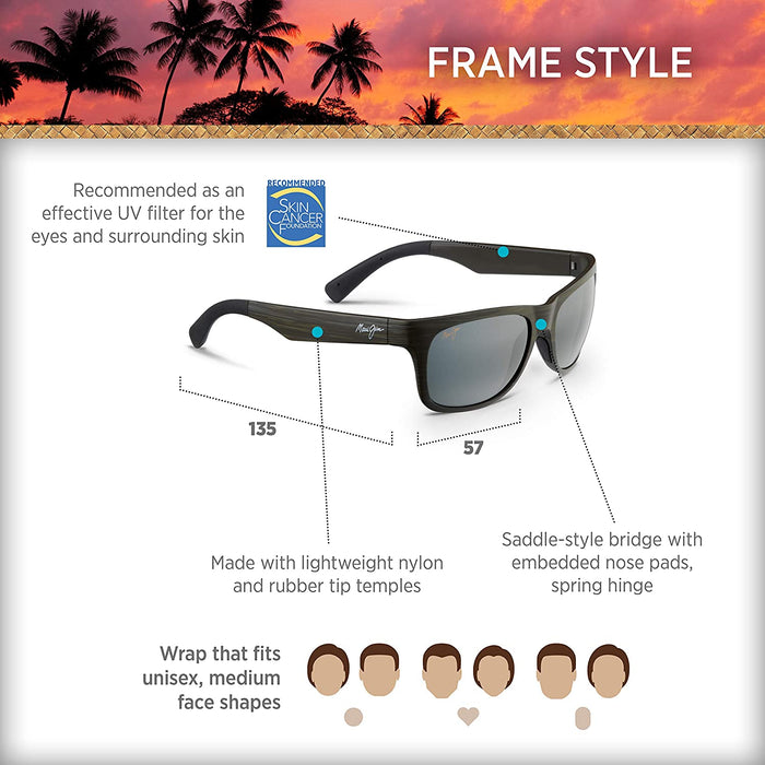 Maui Jim Kahi Wrap Sunglasses