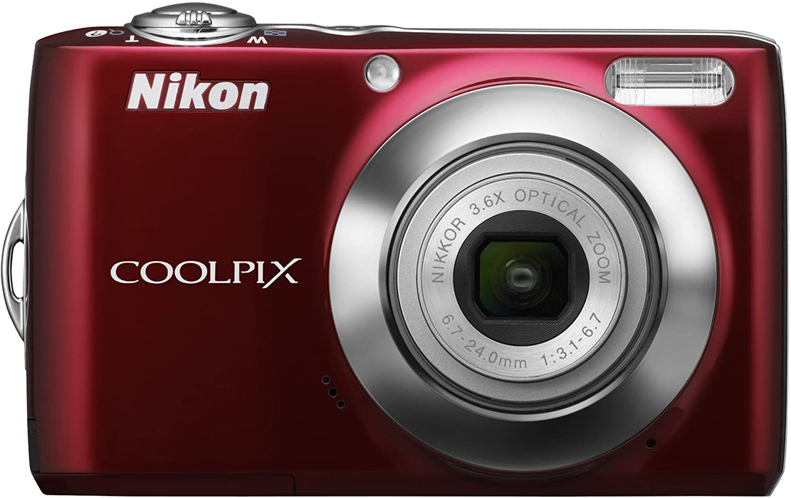 Nikon Coolpix L22 12.0MP Digital Camera with 3.6x Optical Zoom and 3.0-Inch LCD (Red-primary)