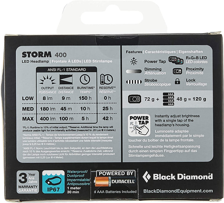 Black Diamond Storm 400 Headlamp, Unisex