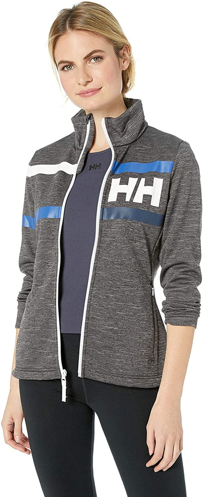 Helly-Hansen Women's Graphic Slickface Fleece Jacket, Grey Melange, X-Small