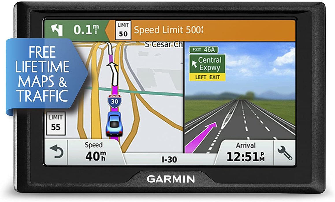 Garmin Drive 50 USA + CAN LMT GPS Navigator System with Lifetime Maps and Traffic, Driver Alerts, Direct Access