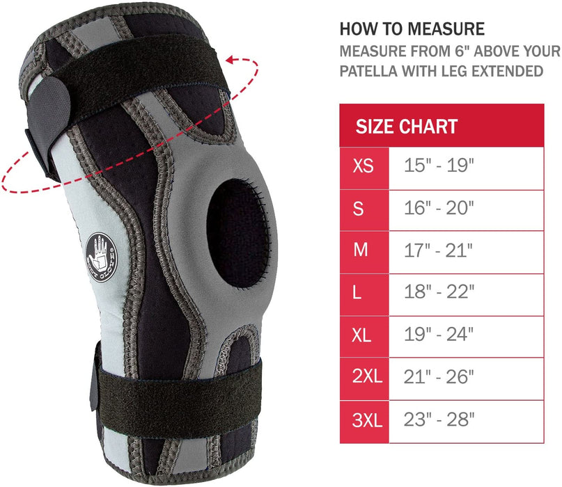 Body Glove Sports Wrap Knee Brace - Injury Prevention Removable Bilateral Hinges - Knee Wrap Supports Mild ACL, PCL, MCL Sprains - Patella and Meniscus Tear Pain Relief (Green