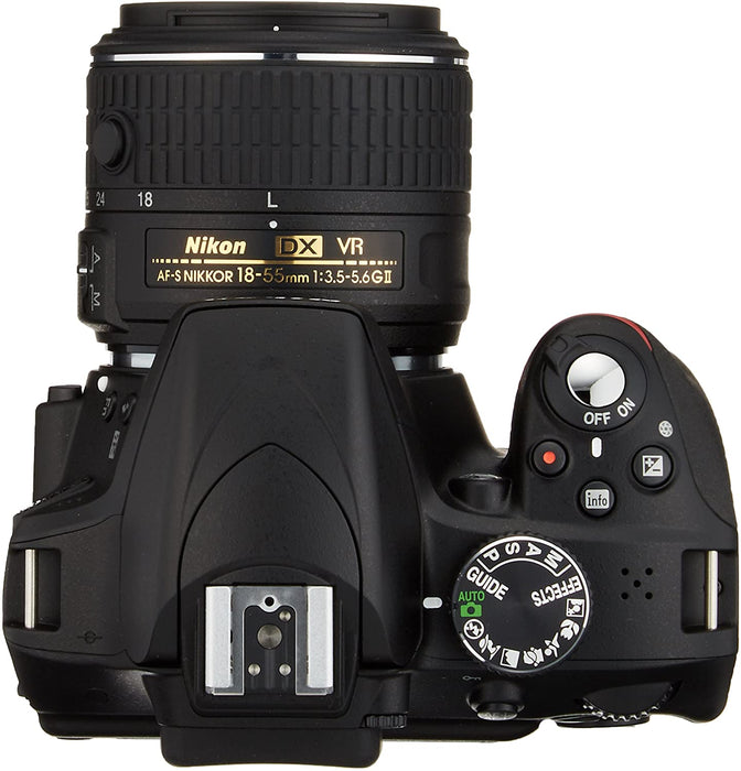 Nikon digital camera D3300 double zoom kit 18-55mm DX VR II & 55-200mm DX VR II Lenses2 Black