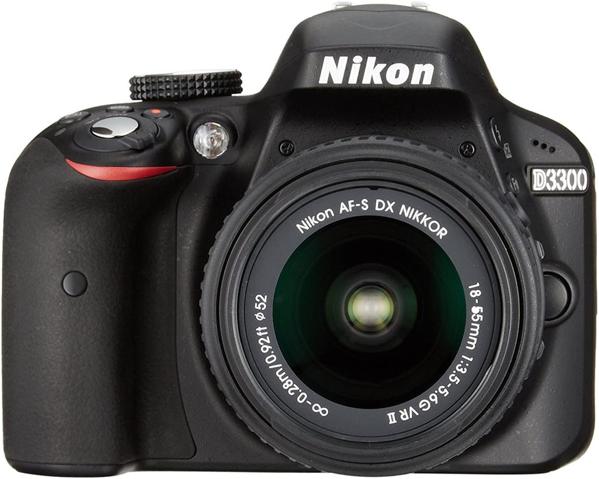 Nikon digital camera D3300 double zoom kit 18-55mm DX VR II & 55-200mm DX VR II Lenses2 Black