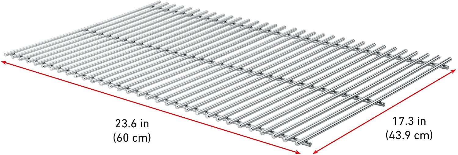 Weber-Stephen Products 7639 2pk Stainless Steel Cooking Grate (17.3 x 11.8 x 0.5)