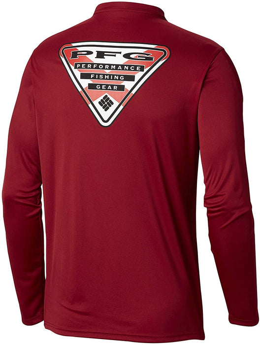 Columbia Men's Terminal Tackle PFG State Triangle Long Sleeve, Moisture Wicking