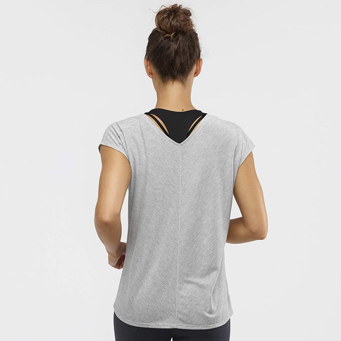 Salomon Women's Standard Comet Short Sleeve TEE W, black/ebony/Heather