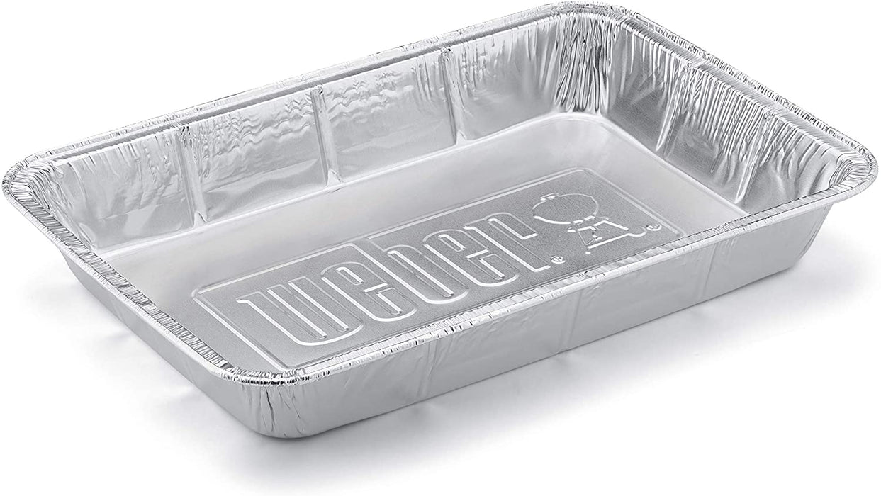Weber 6416 Large Aluminum Drip Pans, 10-Pack,Silver