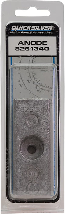 Quicksilver 826134Q Side Pocket Aluminum Anode - Mercury Mariner and Force Outboards