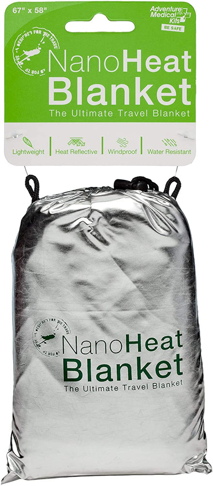 Adventure Medical Kits NanoHeat Ultimate Travel Blanket, 67 x 58 in