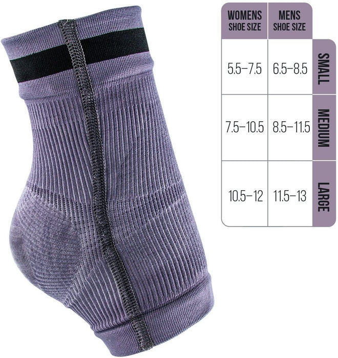 Body Glove Comfort Copper Ankle Compression Sleeve - Open Toed Ankle Support Plantar Fasciitis Sock Ideal for F oot Pain Relief, Heel Spurs, Workout Recovery, Daily Active, Sports (Small)