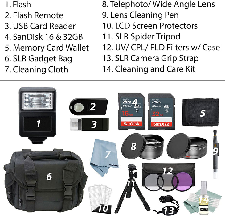Canon EOS Rebel T6 Bundle With EF-S 18-55mm f/3.5-5.6 IS II Lens + Advanced Accessory Kit - Including EVERYTHING You Need To Get Started