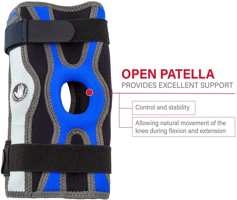 Body Glove Sports Wrap Knee Brace - Injury Prevention Removable Bilateral Hinges - Knee Wrap Supports Mild ACL, PCL, MCL Sprains - Patella and Meniscus Tear Pain Relief (Green