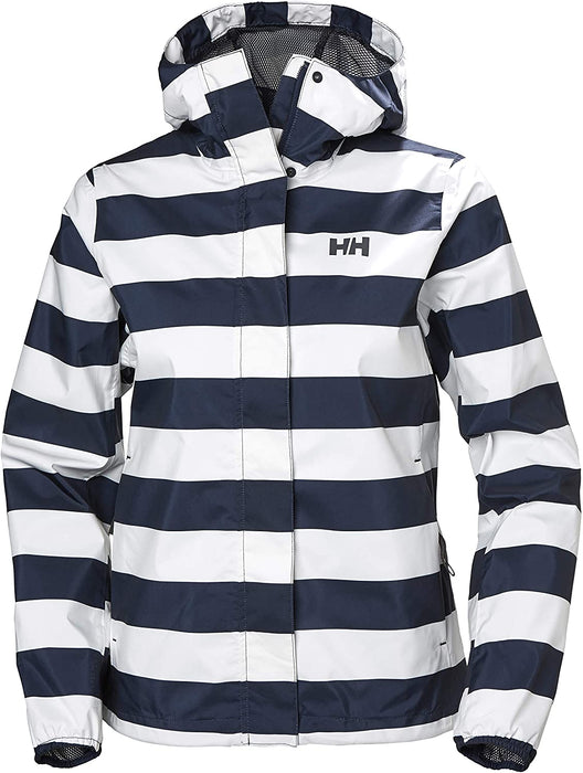 Helly-Hansen womens Bray Lightweight Hooded Waterproof Windproof Breathable Print Shell Rain Coat Jacket
