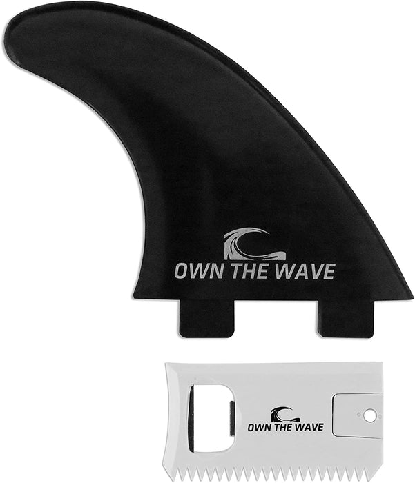Own the Wave Fiberglass Reinforced Surfboard Fins - 3 Thruster Fins (FCS G5 M5 Style) Comes with FCS Screws and Hex Key