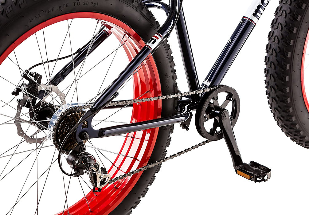 Mongoose Dolomite Fat Tire Mens Mountain Bike,17-Inch/Medium High-Tensile Steel Frame, 7-Speed, 26-inch Wheels