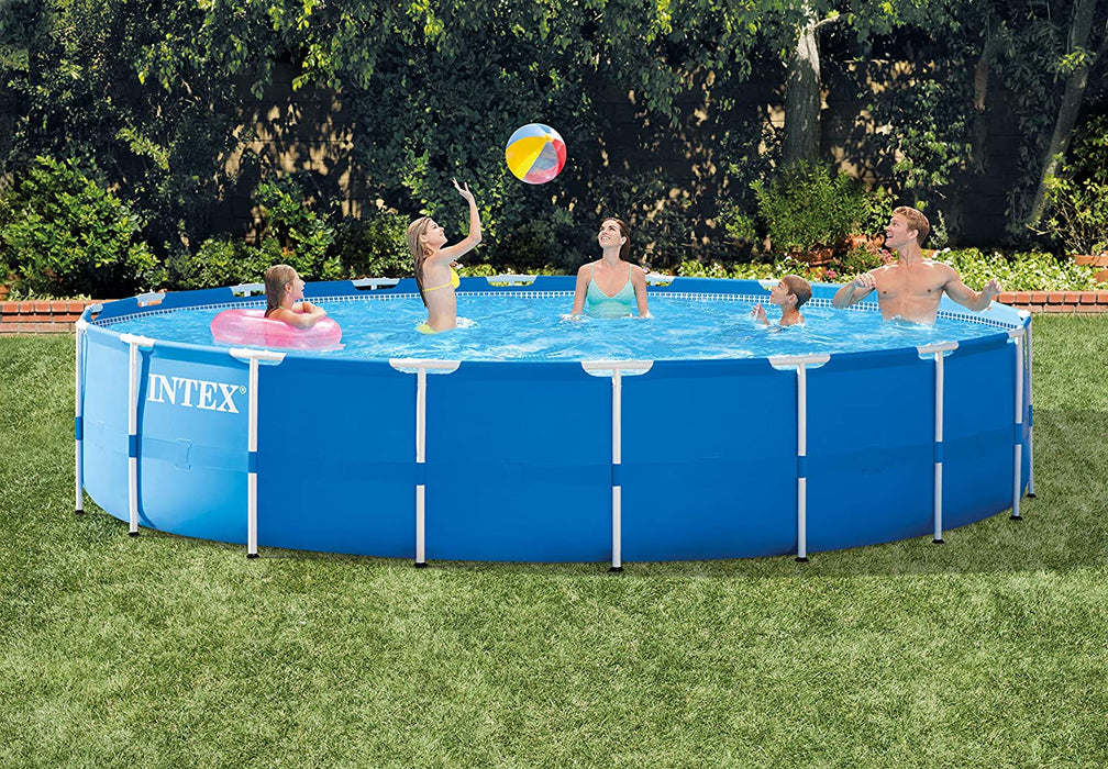 Intex 15ft x 48in Metal Frame Pool Set with Filter Pump, Ladder
