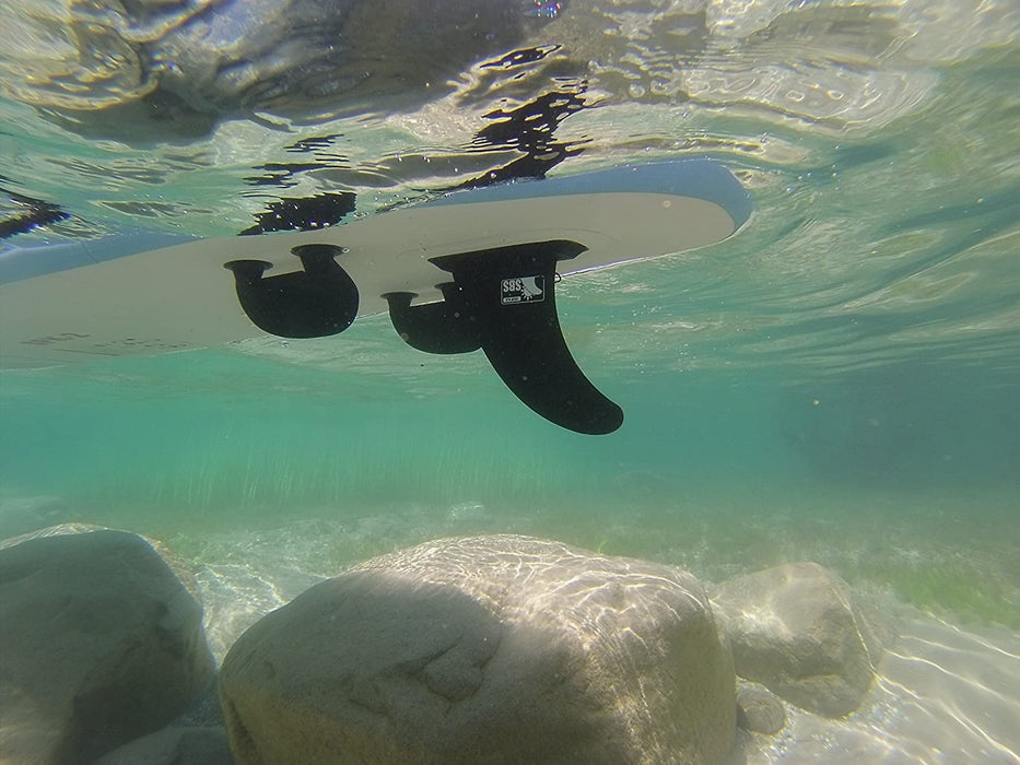 Santa Barbara Surfing SBS 9" iSUP Fin - Quick Release Slide in Fin for Inflatable Paddleboard (Aqua Marina, Vilano, etc)