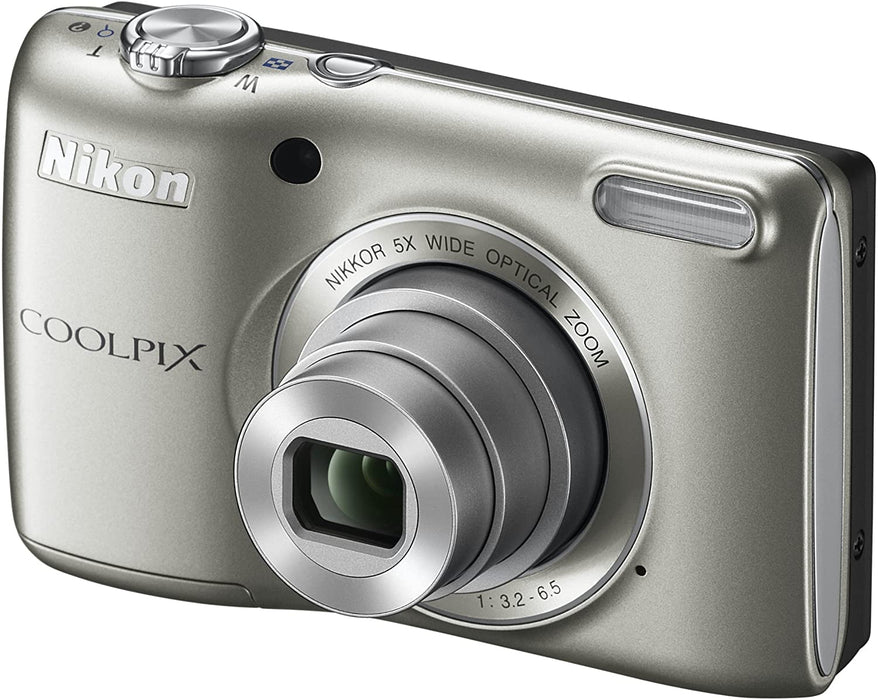 Nikon COOLPIX L26 16.1 MP Digital Camera with 5x Zoom NIKKOR Glass Lens and 3-inch LCD (Silver) (OLD MODEL)