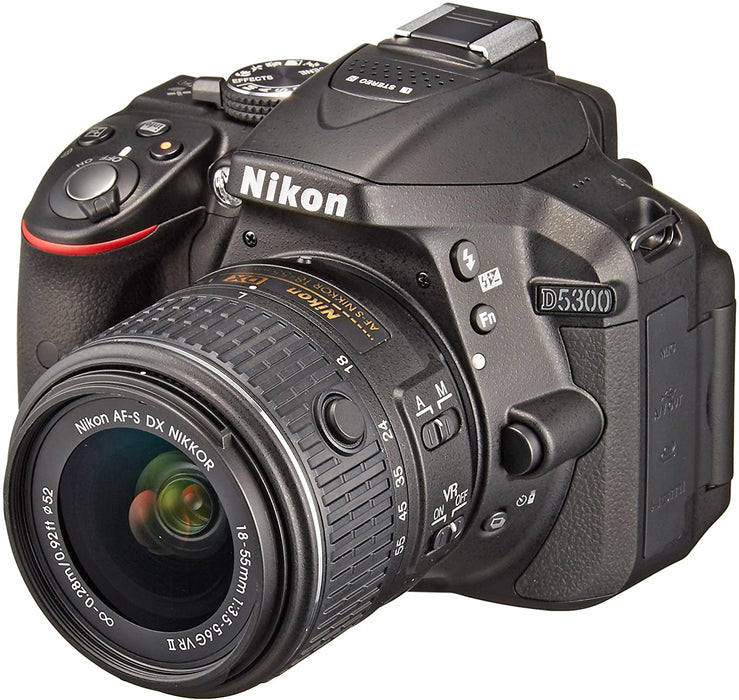 Nikon D5300 24.2 MP CMOS Digital SLR Camera Double Zoom Lens Kit with 18-55mm f/3.5-5.6G ED VR II + 55-200mm f/4.5-5.6G - International Version (No Warranty)