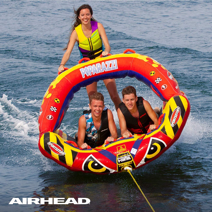 Sportsstuff Poparazzi | 1-3 Rider Towable Tube for Boating