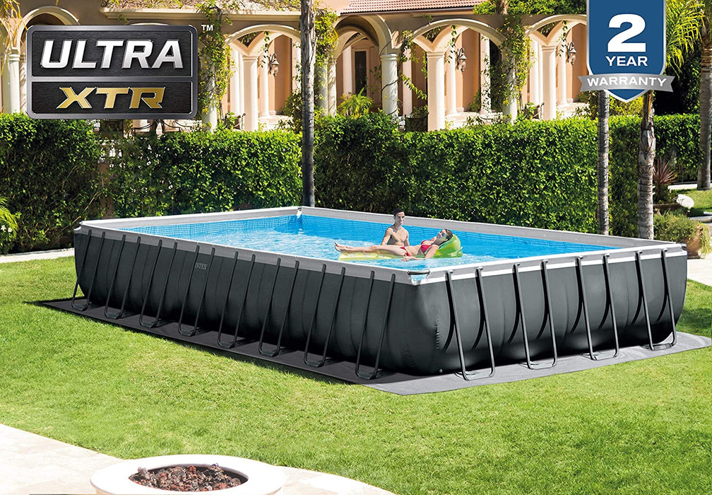 Intex 24ft X 12ft X 52in Ultra XTR Rectangular Pool Set with Sand Filter Pump, Ladder