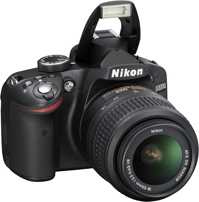 Nikon Digital Single-lens Reflex Camera D3200 Kit Lens Af-s Dx Nikkor 18-55mm F/3.5-5.6g Vr Included Black D3200lkbk - International Version (No Warranty)
