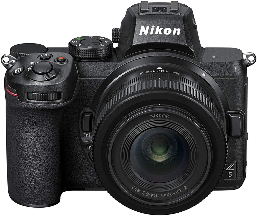 Nikon Z5 Mirrorless Full Frame Camera Body with 24-50mm f/4-6.3 Lens Kit FX-Format 4K UHD Bundle with Deco Gear Photography Backpack + Photo Video LED Lighting + 64GB Card + Software and Accessories