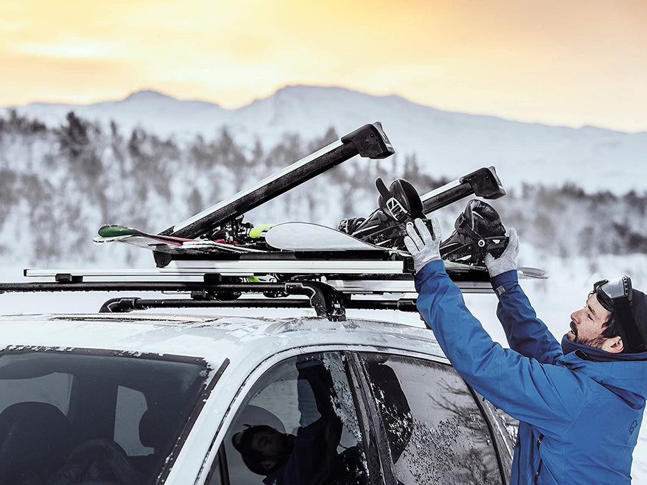 Thule SnowPack Ski/Snowboard Rack, 4 Pair-Aluminum