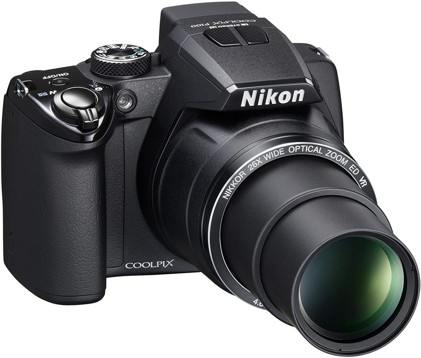Nikon Coolpix P100 10 MP Digital Camera with 26x Optical Vibration Reduction (VR) Zoom and 3-Inch LCD (Black) (OLD MODEL)
