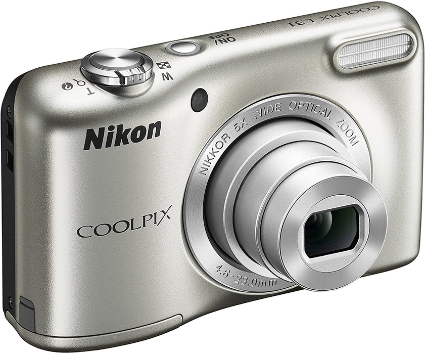 Nikon COOLPIX L31 16.1MP Compact Digital Camera 5x Optical Zoom and 2.7-inch Lens