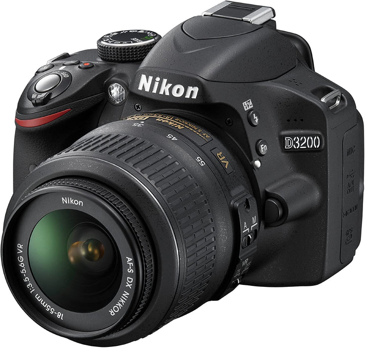 Nikon Digital Single-lens Reflex Camera D3200 Kit Lens Af-s Dx Nikkor 18-55mm F/3.5-5.6g Vr Included Black D3200lkbk - International Version (No Warranty)