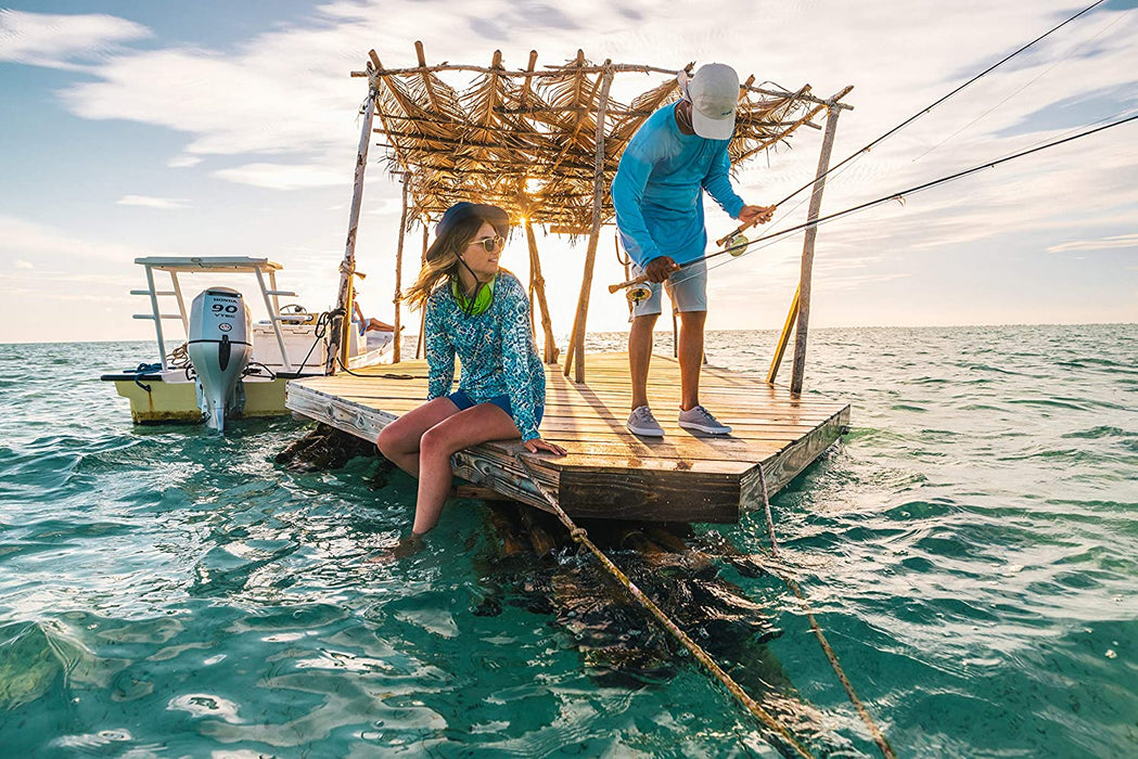 Columbia Men's Standard PFG Zero Rules LS Shirt, White Cap