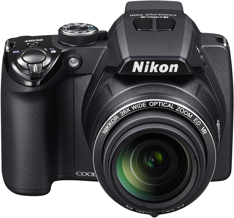 Nikon Coolpix P100 10 MP Digital Camera with 26x Optical Vibration Reduction (VR) Zoom and 3-Inch LCD (Black) (OLD MODEL)