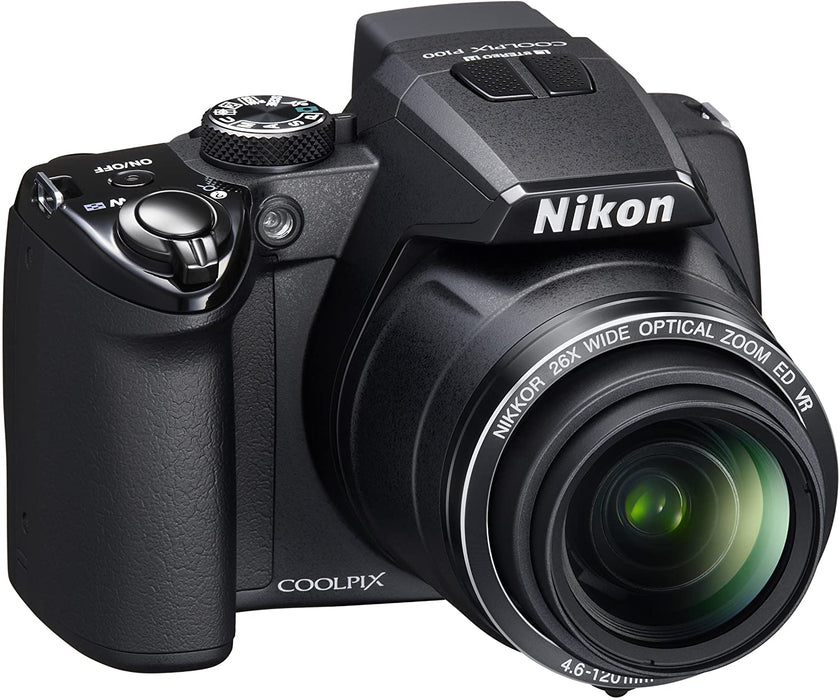 Nikon Coolpix P100 10 MP Digital Camera with 26x Optical Vibration Reduction (VR) Zoom and 3-Inch LCD (Black) (OLD MODEL)